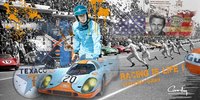 Racing is life Tryptique   180 cm x 90 Tirage Alu Dibond brillant num&eacute;rot&eacute; et limit&eacute; &agrave; 8